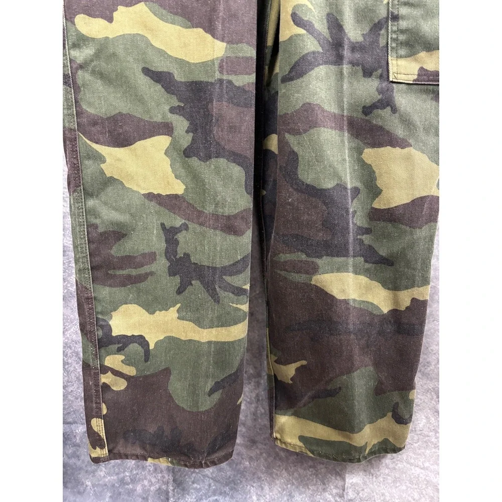 Liberty Men's Bibs Overalls Pants Camo Double Knee Made in USA‎ Denim Size 36x29